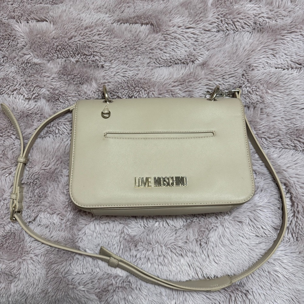 Love Moschino Cream Crossbody Bag
